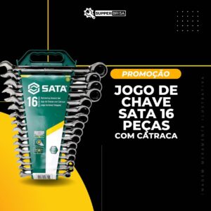 Jogo de Chave Sata 16 Peças com Catraca
